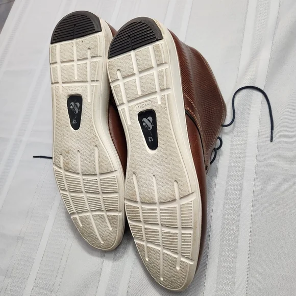 Thomas & Vine Men’s Leather Lace-up Boot Size 12 Brown with white soles - Picture 10 of 14